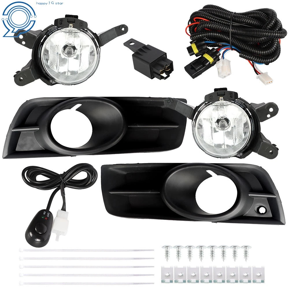 Set of 2 Chrome Bumper Fog Light Lamps for Chevy Cruze (2010–2014)