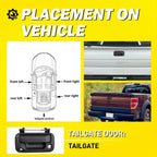 Tailgate Handle for Ford F-150 (2004–2013) Black Lever Smooth Housing