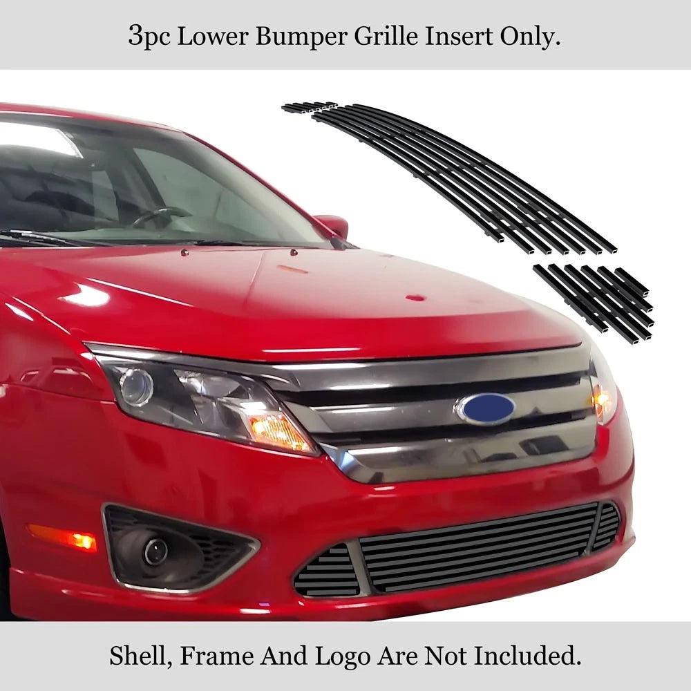 Stainless Black Billet Grille Insert for Ford Fusion Sport (2010-2012)