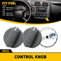 Set of 3 AC Heater Valve Control Knobs for Chevrolet Silverado Blazer (2000–2006)