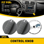 Set of 3 AC Heater Valve Control Knobs for Chevrolet Silverado Blazer (2000–2006)