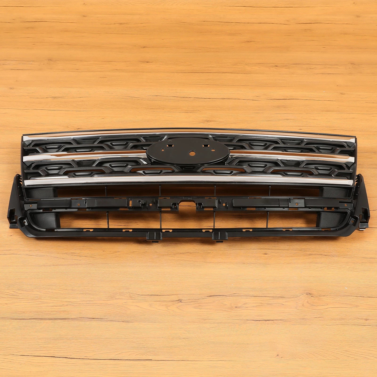 Front Bumper Upper Grille w/Chrome Mesh for Ford Explorer (2018–2019)