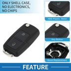 2 Button Keyless Entry Remote Fob Shell Case for Volkswagen Passat (2002–2005)
