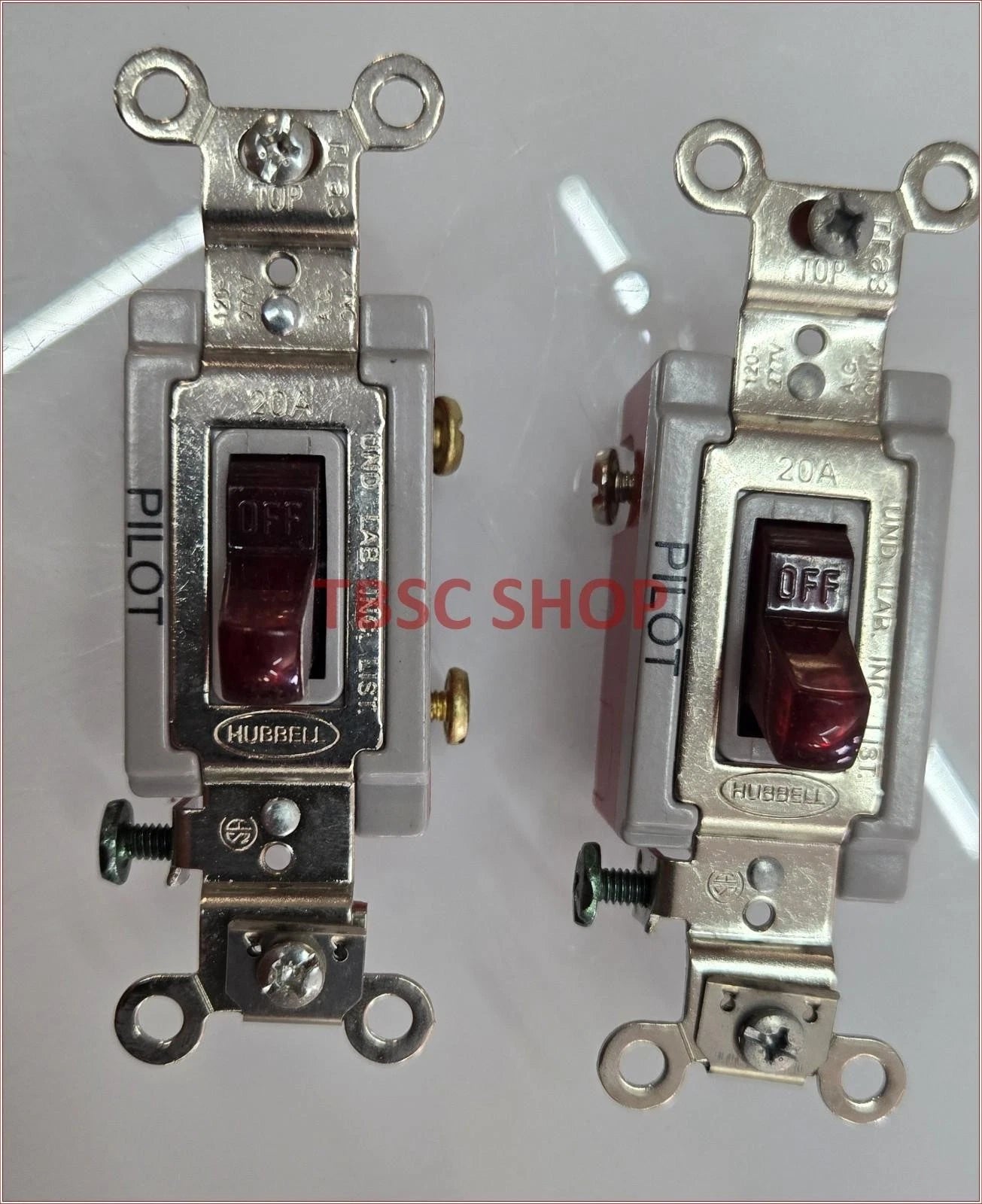 2 Pack Pilot Light Handle for Hubbell Toggle Switch 20A 120V