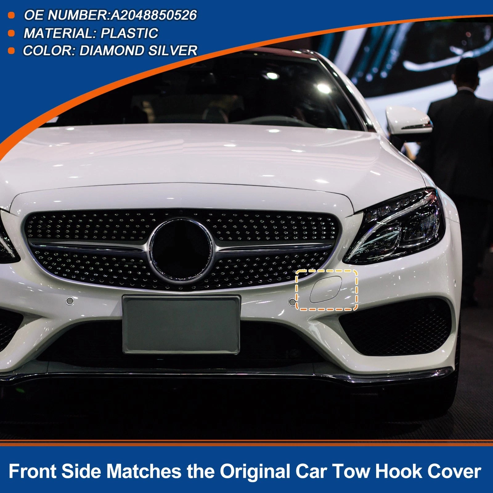 Tow Hook Cover for Mercedes-Benz (A2048850526)