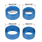 5 x Blue AC Radio Switch Knob Covers for Dodge Ram 1500 (2018-2020)