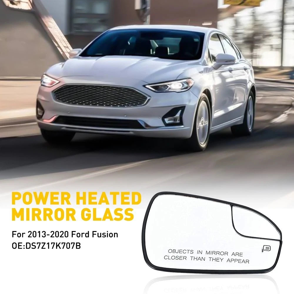 Heated Right Passenger Side Door Wing Mirror Glass for Ford Fusion (2013)
