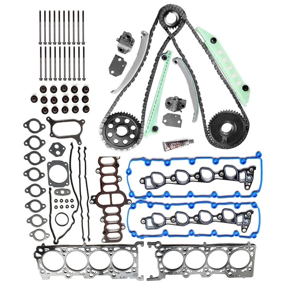 Head Gasket Set with Bolts & Timing Chain Kit for Ford E-150 (1997–1999)