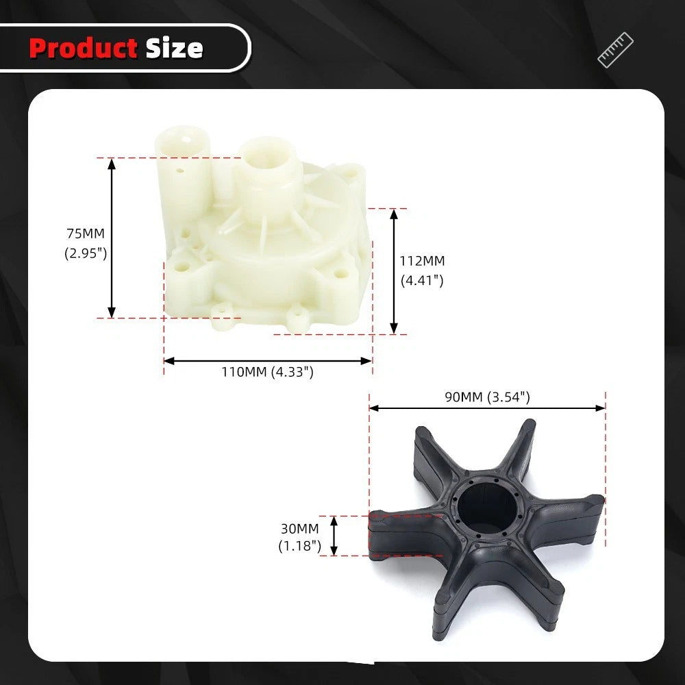 Water Pump Impeller Kit for Yamaha Outboard 75-130 HP (68V-W0078-00-00)