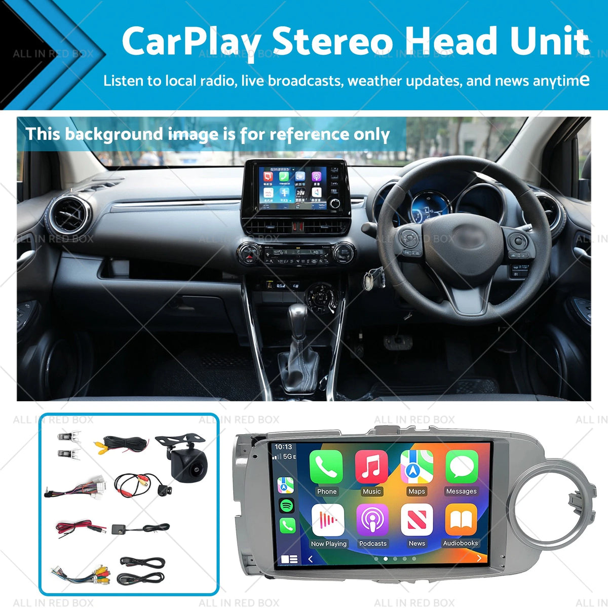 9'' Car Stereo Head Unit for Toyota Yaris (2012–2017) Android 13 GPS