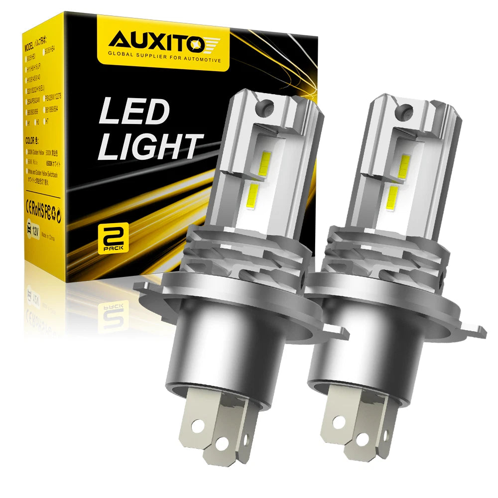 2X AUXITO H4 9003 20000LM LED Headlight Bulbs for