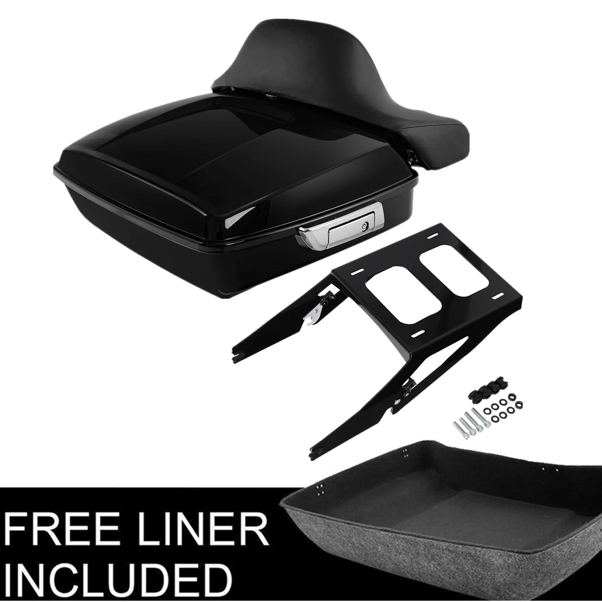 Chopped Trunk Backrest Mount Rack for Harley Sport Glide FLSB (2018–2023)