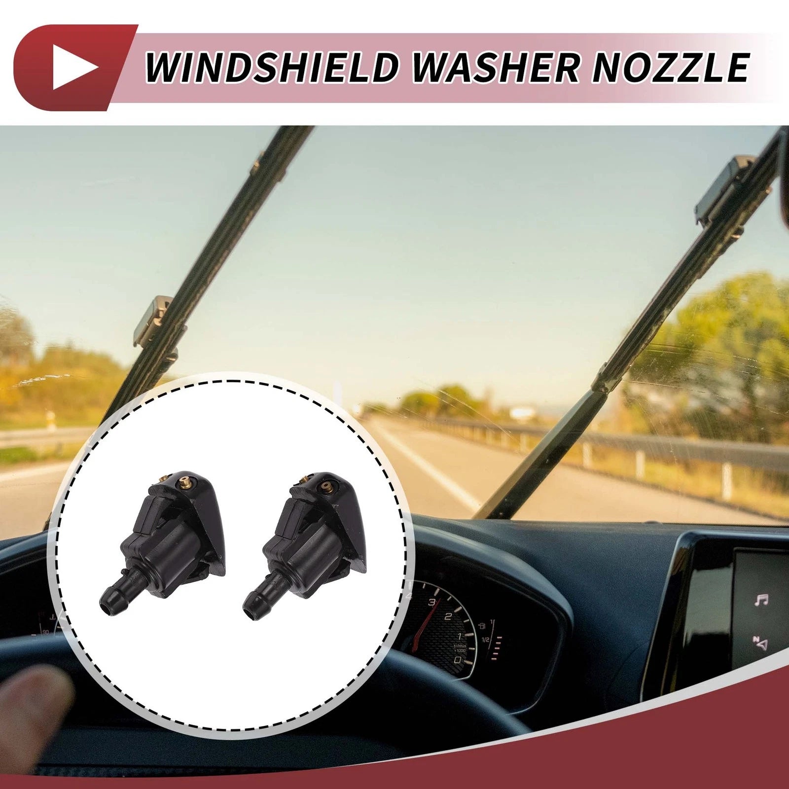 Set of 2 Windshield Washer Nozzles for Toyota T100, Lexus LX470 No. 85381-12060