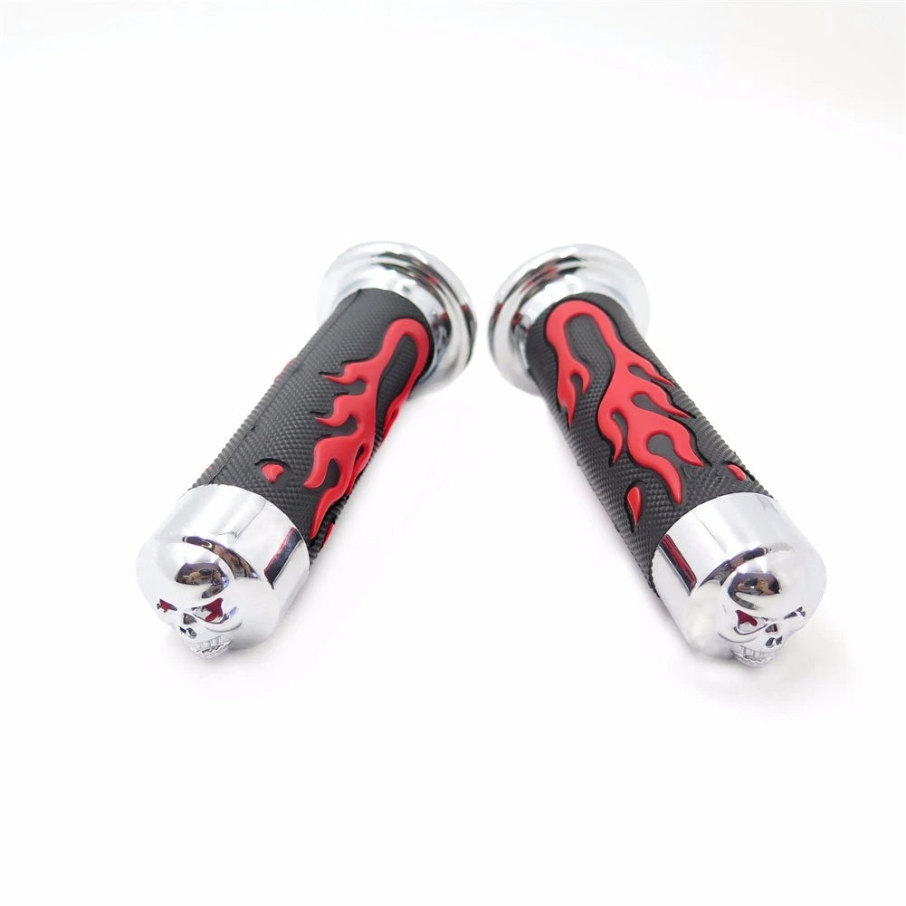 Comfort Red Rubber Hand Grips for Honda CB (25mm, 1")