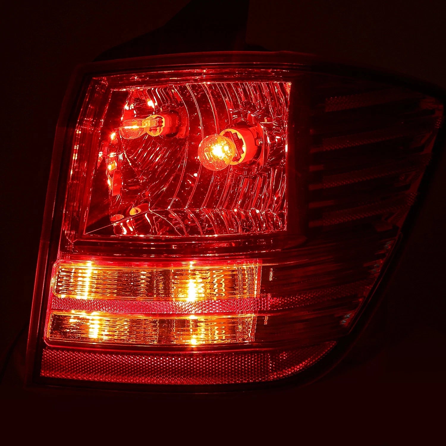 Passenger Side Taillight for Dodge Journey (2009–2020) OE Style Chrome Housing Red Lens