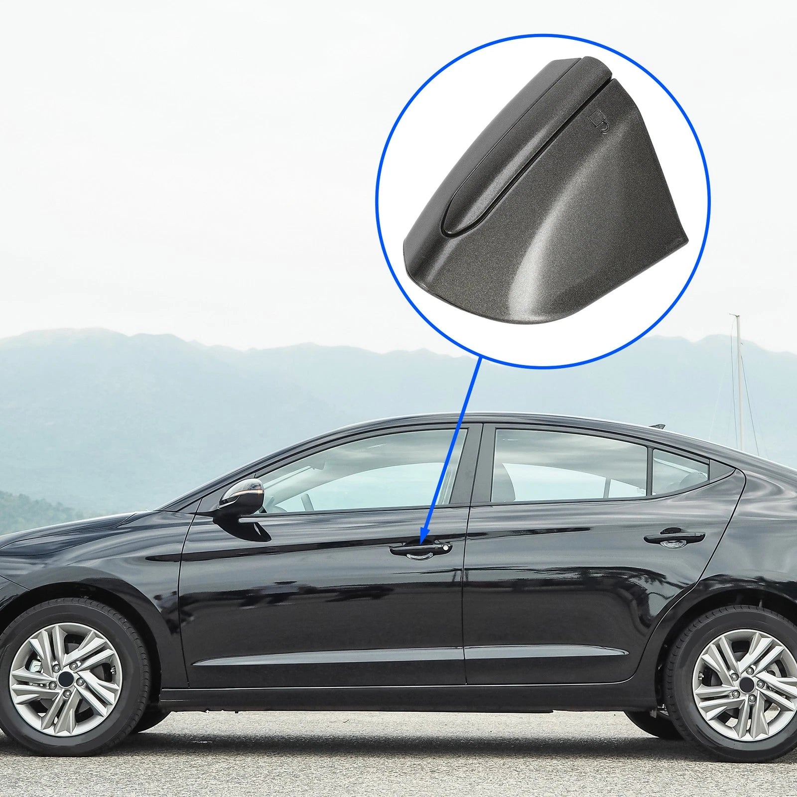 Front Left Door Handle Protector for Ford Mondeo Edge Taurus (2013–2020) Gray