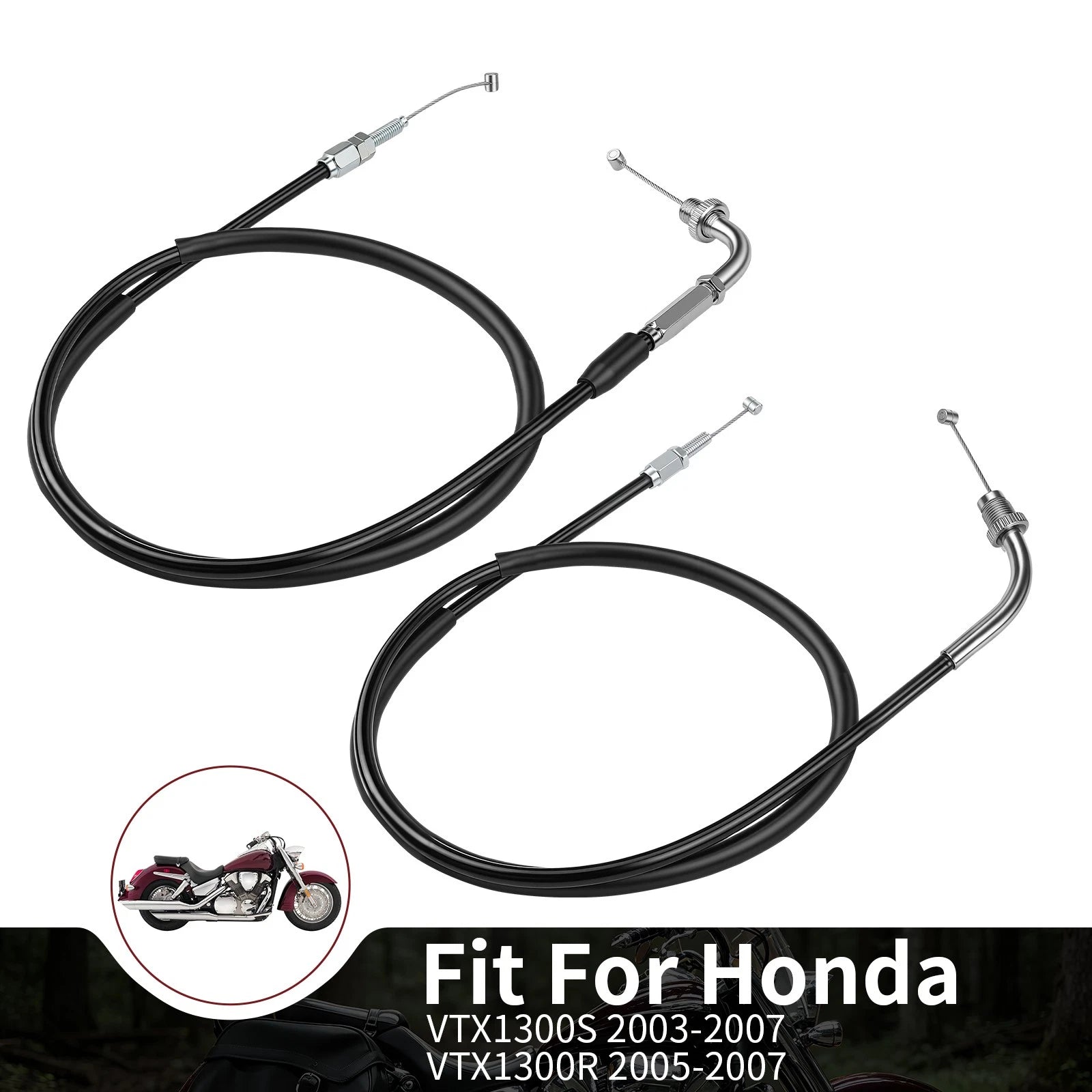 Throttle Cable A + B for Honda VTX1300S VTX1300R (2003-2007)