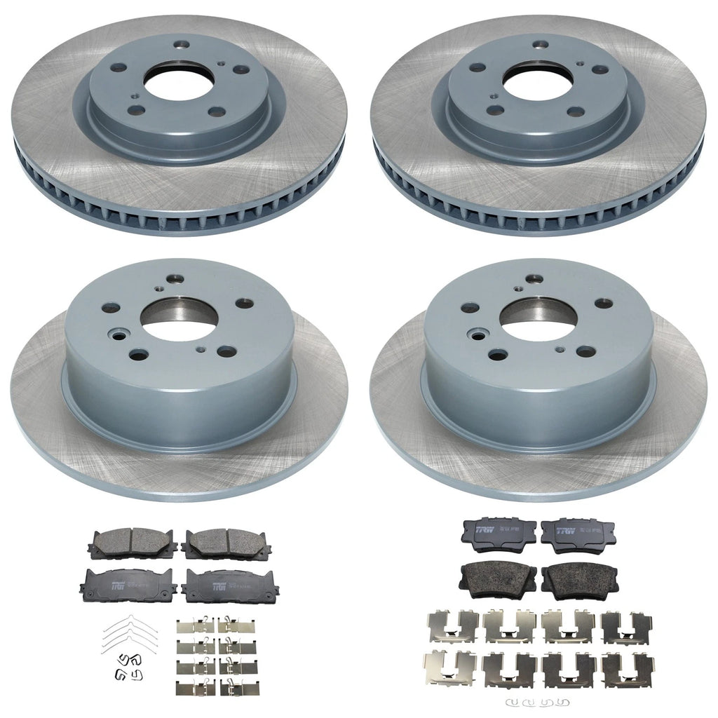 Set of 4 Disc Brake Rotors & TRW Ceramic Pads for Avalon Camry ES300h (2013–2023)