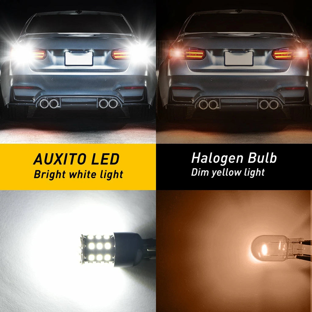 Set of 2 White 7443 LED Backup Reverse Parking Light Bulbs for [Make Model] (YYYY–YYYY)