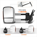 Manual Telescoping Towing Mirror for Silverado/Sierra (2007–2014) w/LED Signal Chrome