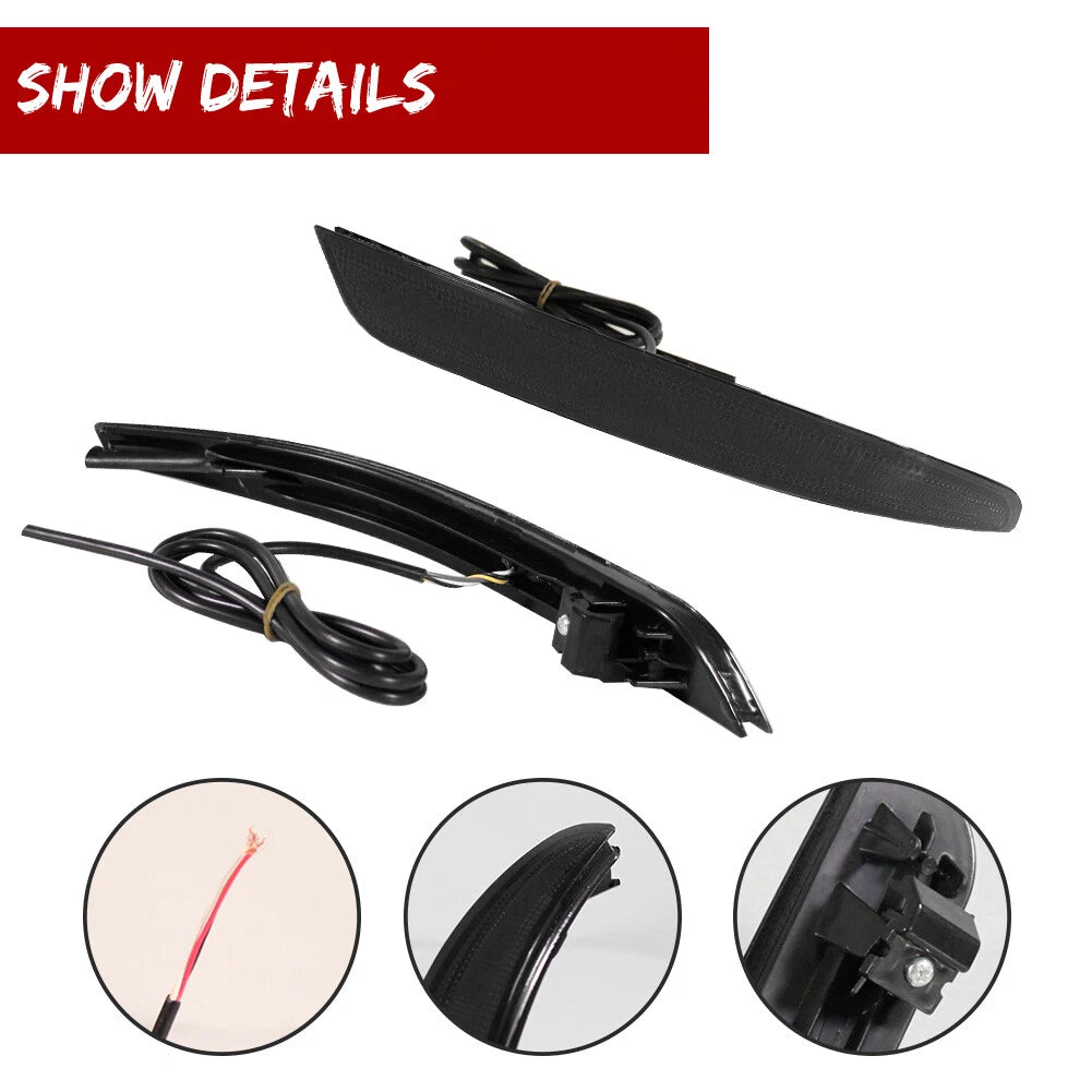 Smoked LED Rear Bumper Reflector for Infiniti QX60 (2016–2020)