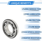 Deep Groove Ball Bearing 12x24x6mm for Scooter Skateboard (P0)