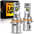 2X 9007 HB5 LED Headlight Bulbs for OXILAM (Hi/Lo Beam, 6500K White)
