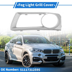 1 Pc Front Left Fog Light Grill for BMW X6 Silver (12-14)