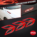 Red 3D Carbon Fiber Night Reflect Car Vent Edge Bumper Decal (—–—)