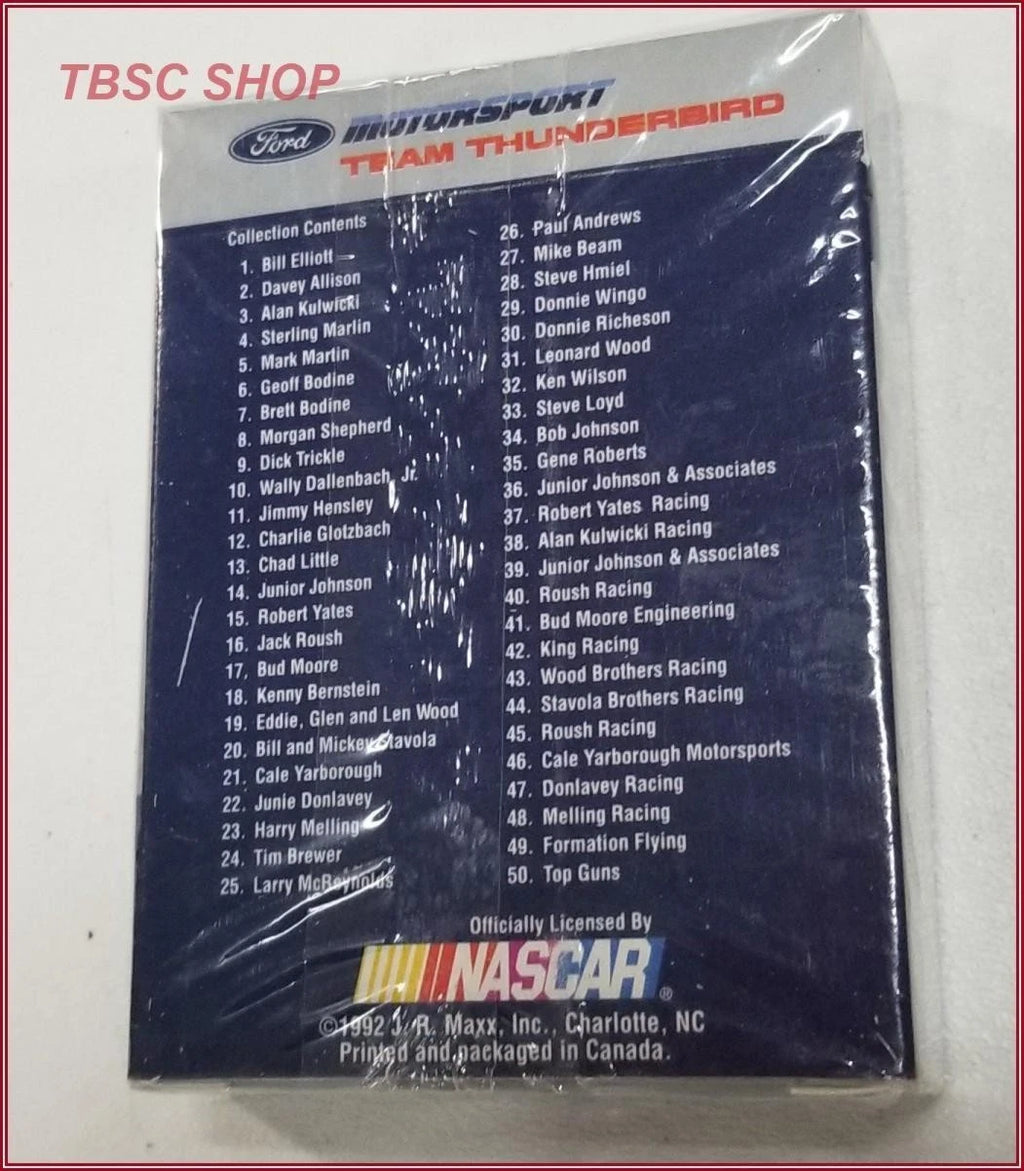 Set of 50 Collector Cards for Ford Thunderbird (1992)