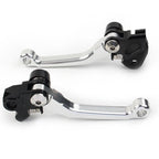 Brake Clutch Levers Set of 2 for RMZ450 (2005–2022) Silver Aluminum