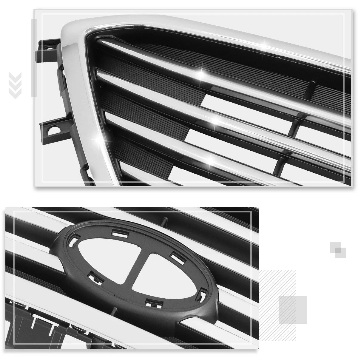 Upper Grille Shell w/Badge Slot for Hyundai Sonata (2015–2017)