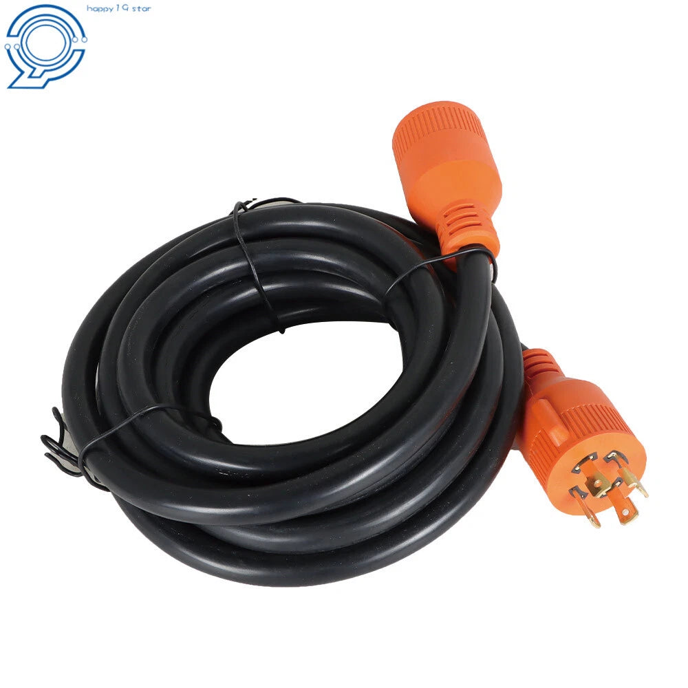30 Amp Generator Extension Cable 15 Feet NEMA L14-30 (Up to 7500W)