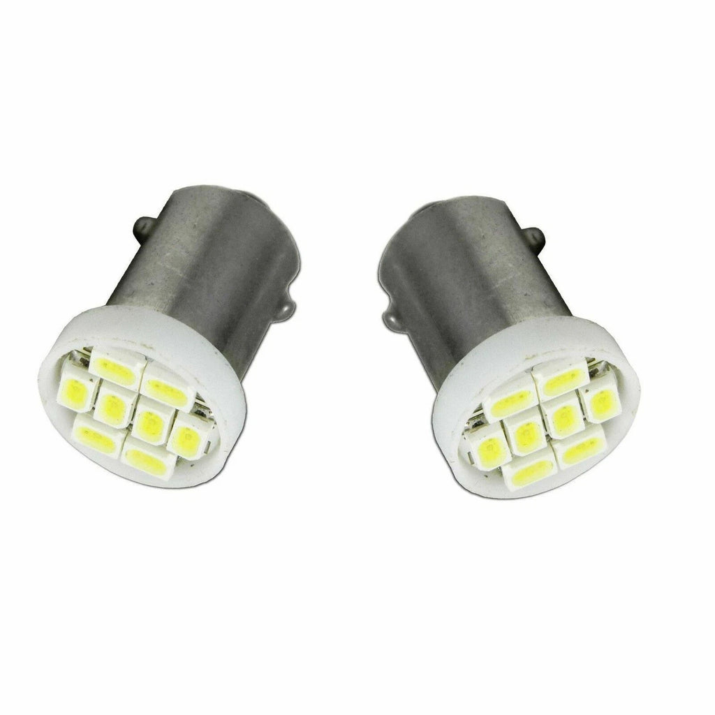 2x Xenon White 8-SMD LED Interior Dome Map Lights Bulbs for BA9s W6W (2005-2010)