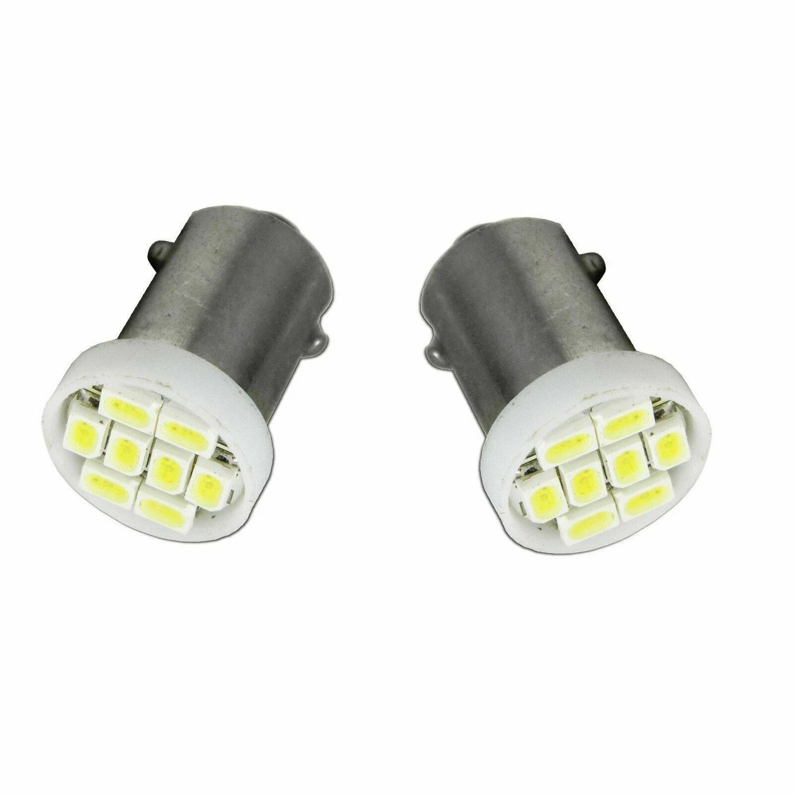 2x Xenon White 8-SMD LED Interior Dome Map Lights Bulbs for BA9s W6W (2005-2010)