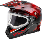 Fly Racing Trekker CW Conceal Helmet for Snow Sports (Medium, Red/Black)