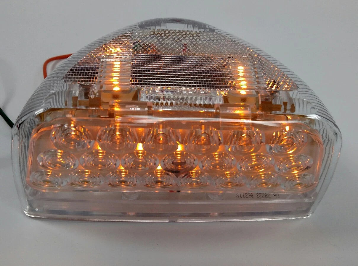 Amber LED Side Turn Signals Pair w Clear Lenses for Peterbilt 379 378 (2010–2020)