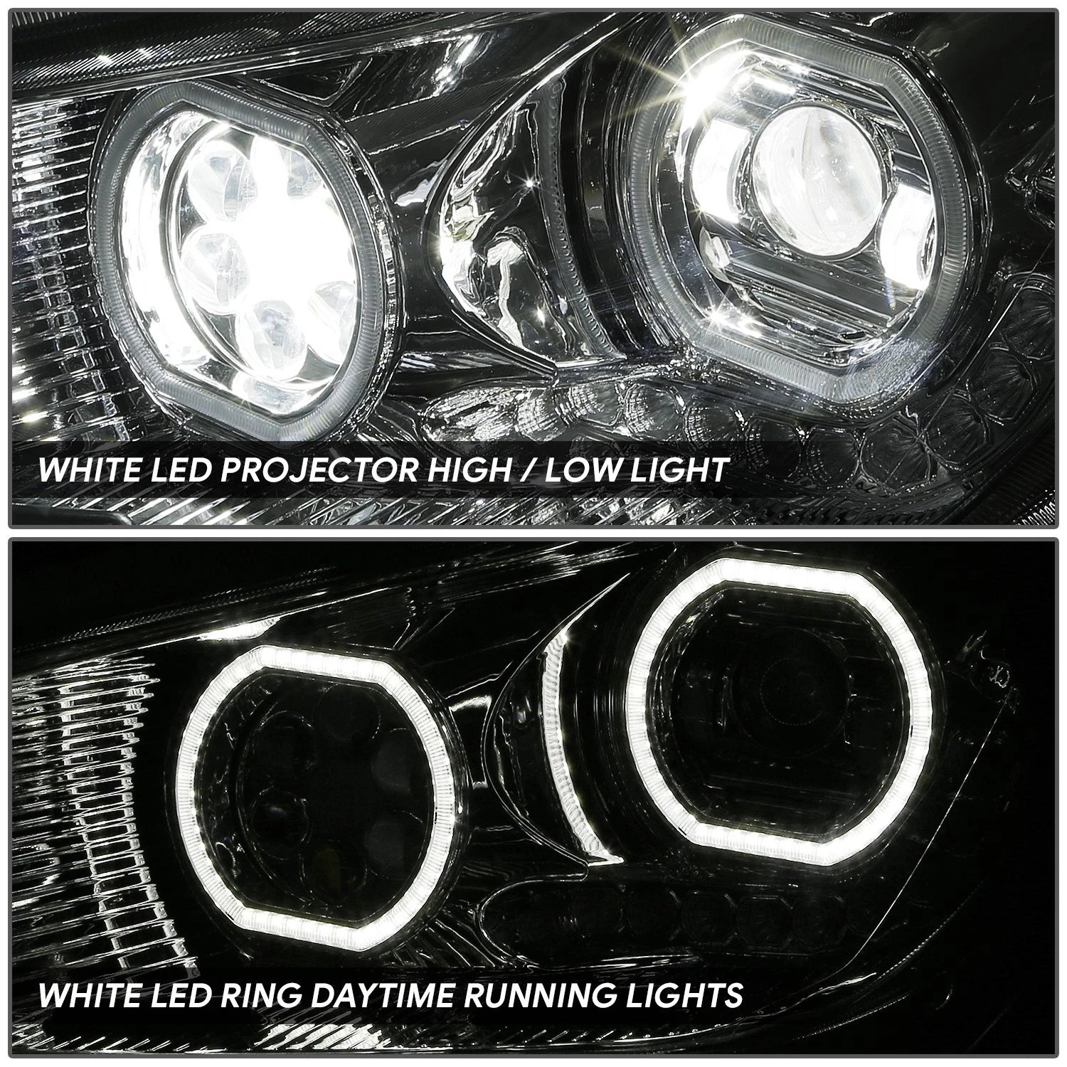 Chrome Clear LED Projector Headlight Assembly for Kenworth T680 (2022–2025)
