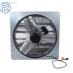 24" Wall Mounted Exhaust Fan with Automatic Shutter for Attic