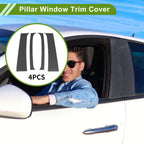 Set of 4 Pillar Window Trim for Dodge Ram (1994–2001) Carbon Fiber Black