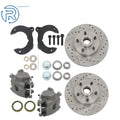 Front Disc Brake Kit for Mustang II (1974–1978) - 11" Slotted Rotors, Piston Calipers
