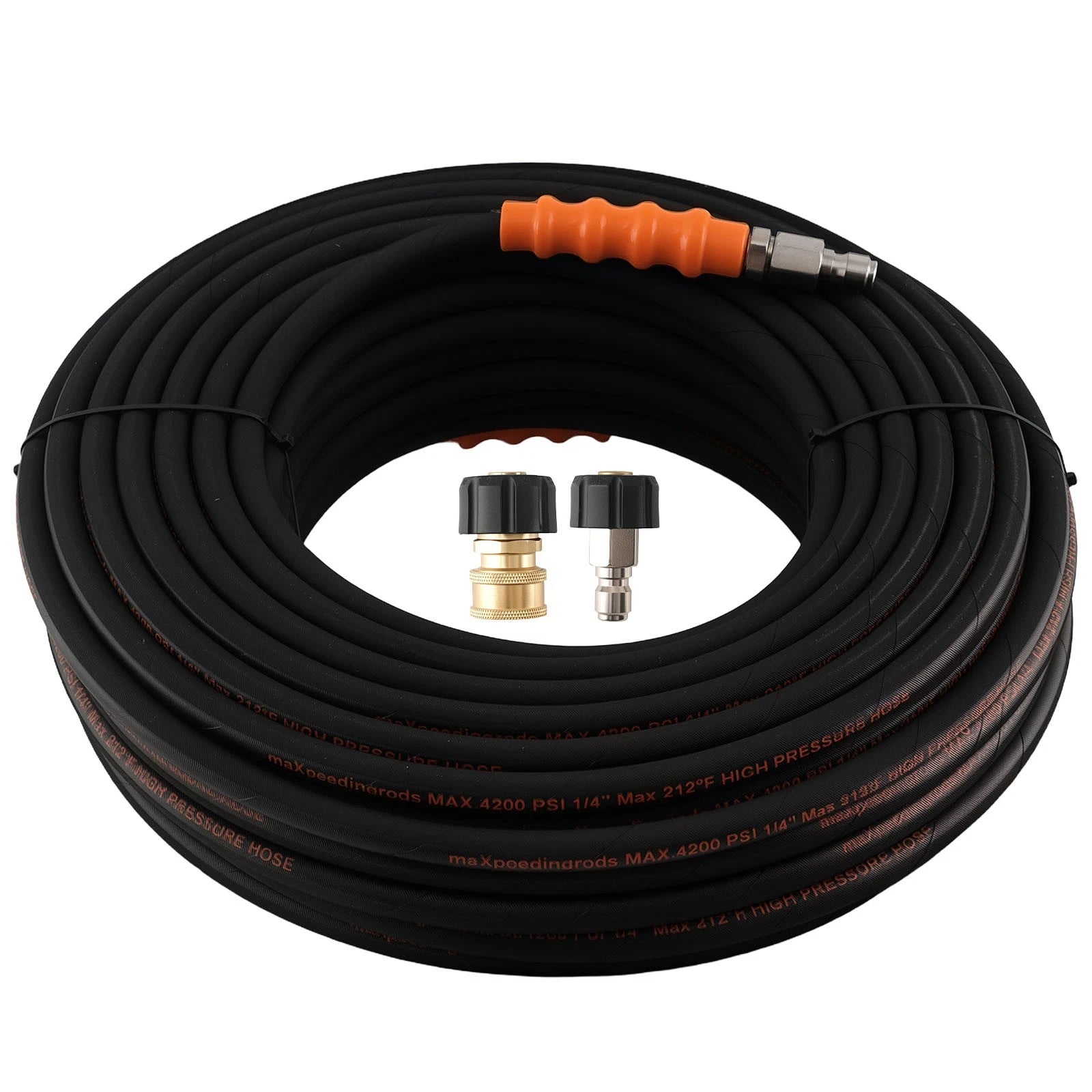 Pressure Washer Hose 150FT 1/4" 4200 PSI Steel Wire Braided Rubber
