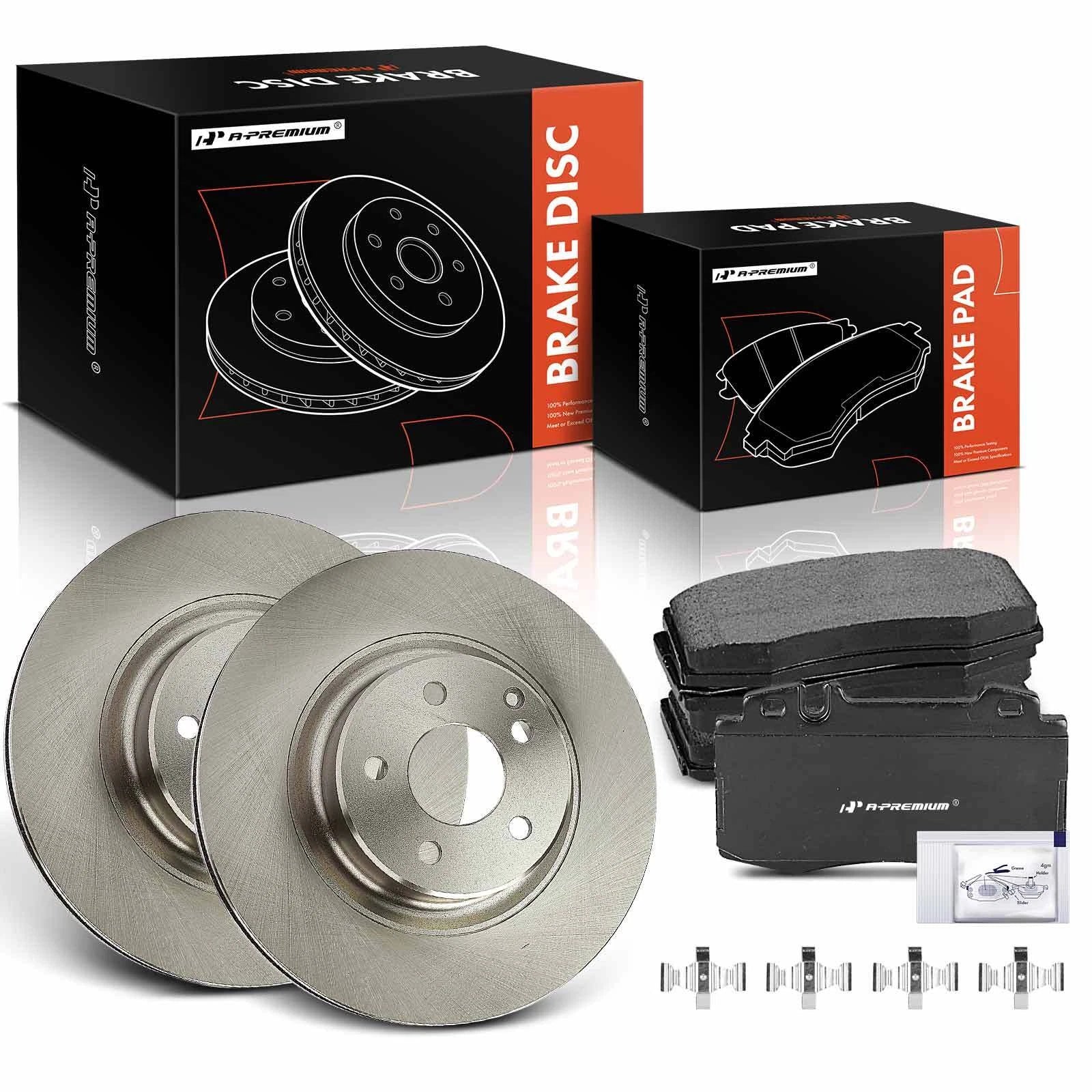 Front Disc Brake Rotor & Ceramic Pad for Mercedes-Benz S430 S500 (2000–2003)