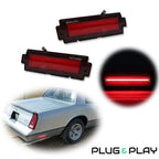 Set of 2 Red Rear Bumper Reflectors for Chevy Monte Carlo SS (1981–1988)