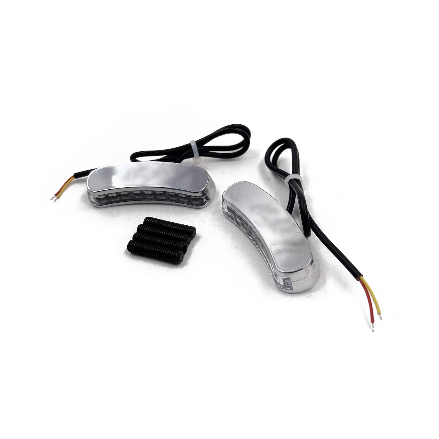LED Chrome Mirror Block Off Base Plates for Kawasaki Ninja ZX-10R (2011–2015)
