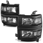 Black Clear Corner Headlights for Chevy Silverado 1500 (2014–2015)
