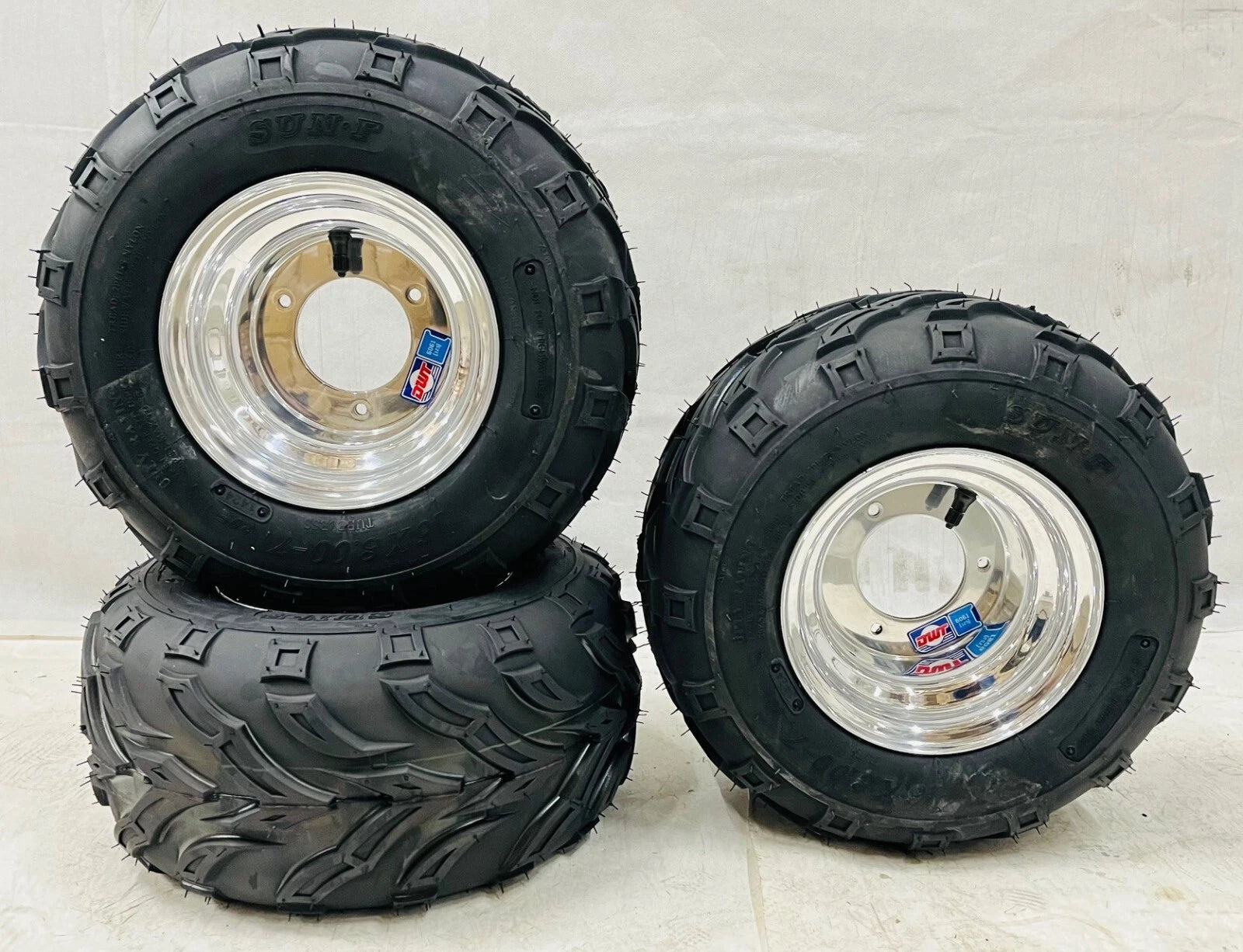 16" DWT Polished Aluminum Tires Rims for Honda ATC 70 (1970–1985)