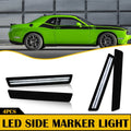 Front Bumper Rear Side Marker Lights for Dodge Challenger (2015–2022) - White Smoked