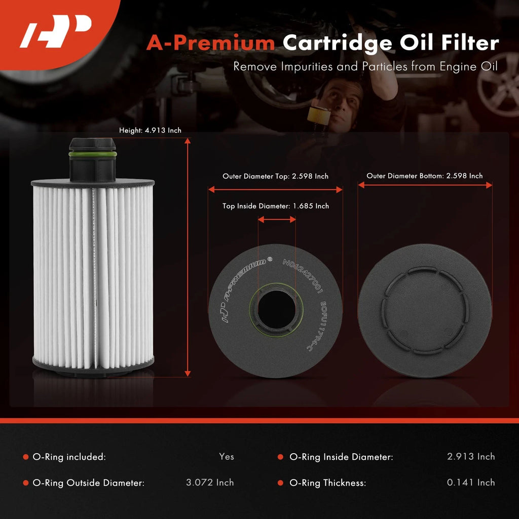 Engine Oil Filter for Ram 1500, Jeep Grand Cherokee (2014-2020)