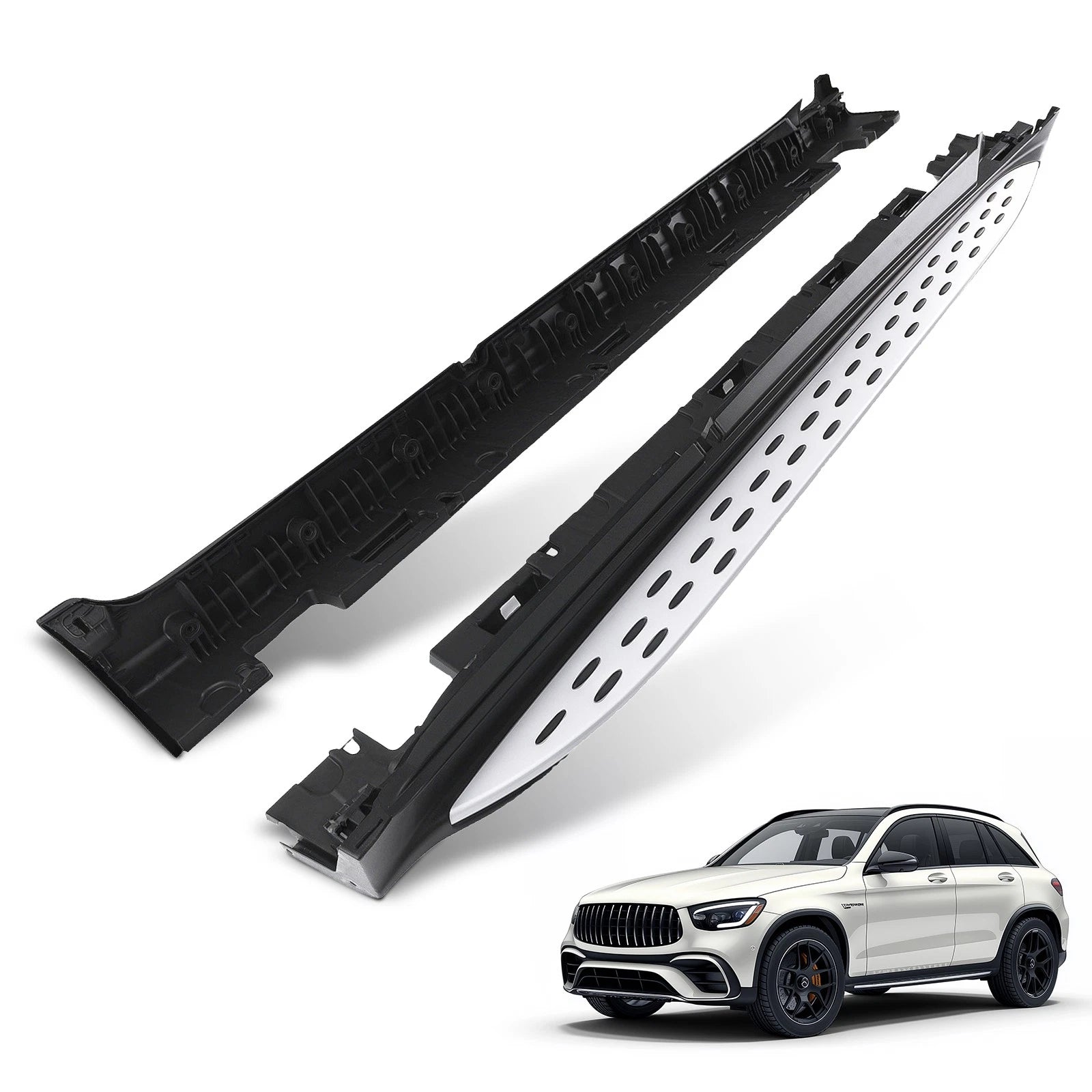 Non-Slip Side Steps for Mercedes GLC Class X253 GLC250 2016-2019 2020 2021 2022